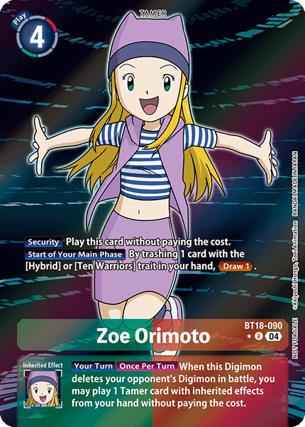 Zoe Orimoto (BT18-090) Box Topper