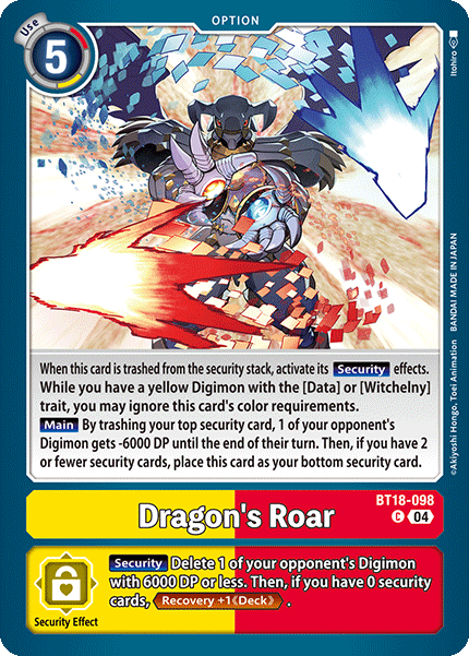 Dragon's Roar (BT18-098) Common