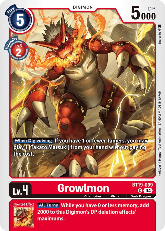 Growlmon (BT19-009) Common