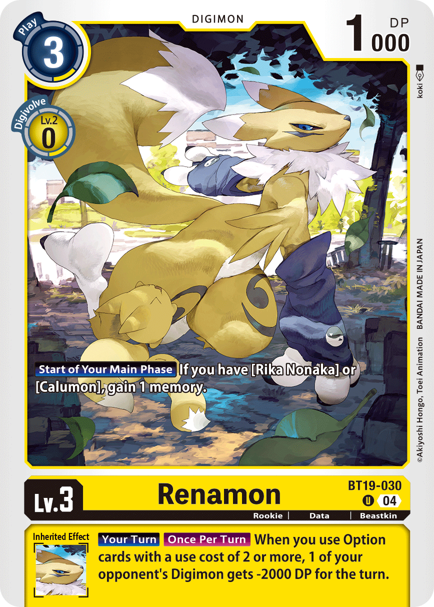 Renamon (BT19-030) Uncommon