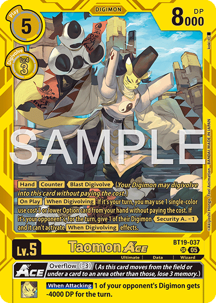 Taomon ACE (BT19-037) Reprint Super Rare