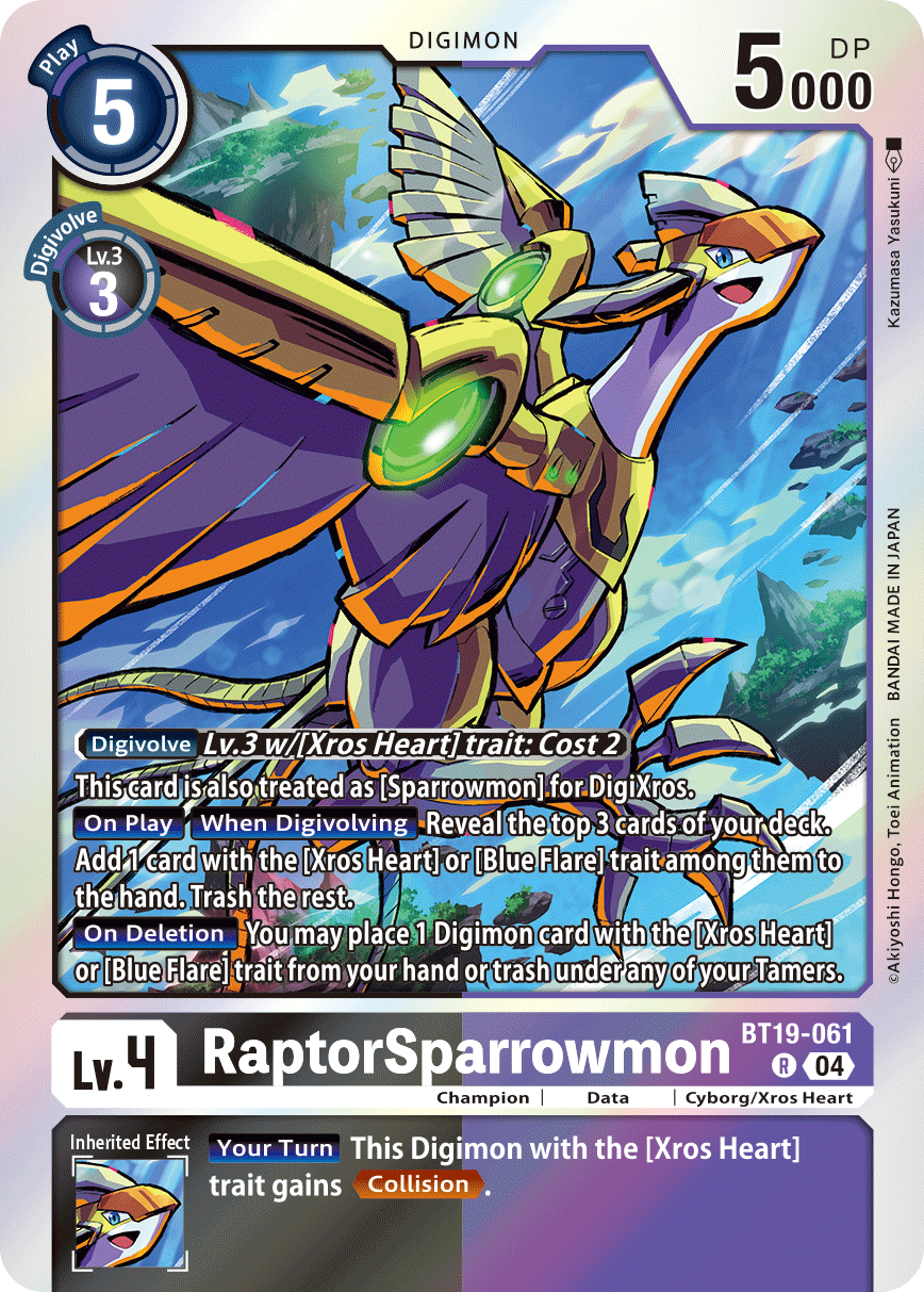 RaptorSparrowmon (BT19-061) Rare