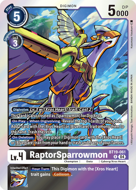 RaptorSparrowmon (BT19-061) Rare