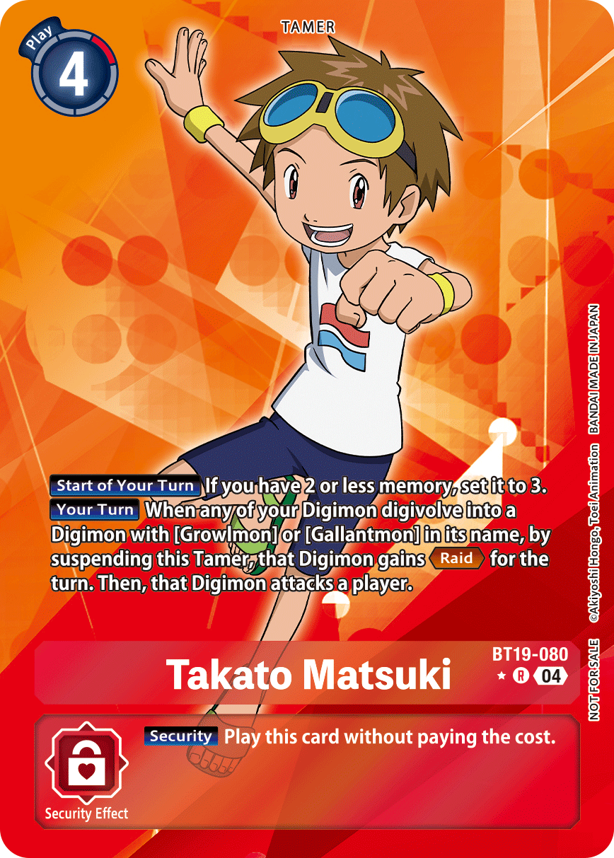 Takato Matsuki (BT19-080) Box Topper