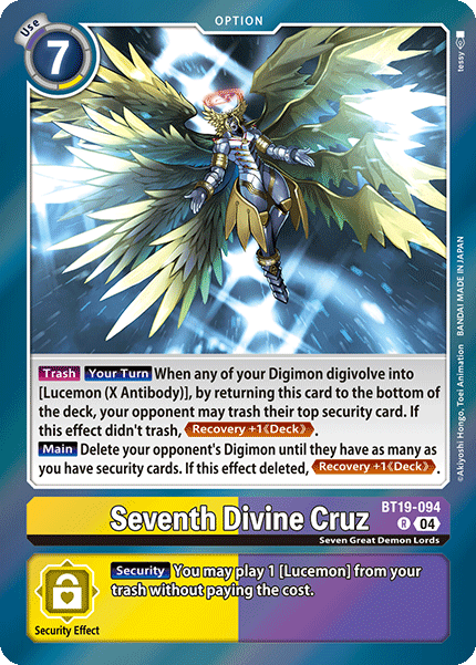 Seventh Divine Cruz (BT19-094) Rare