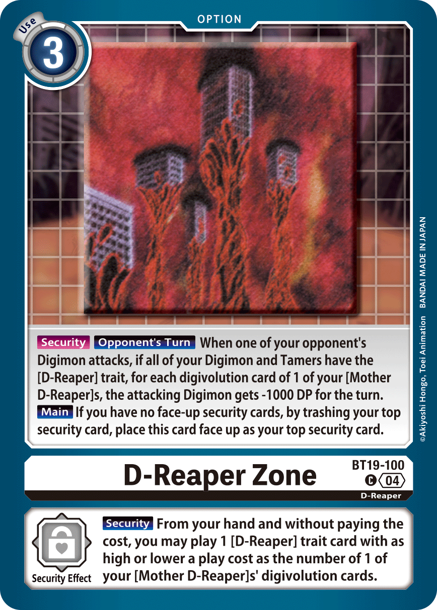 D-Reaper Zone (BT19-100) Common