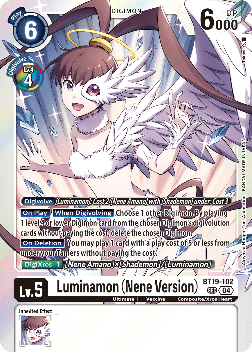 Luminamon (Nene Version) (BT19-102) Secret Rare