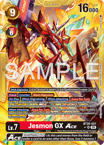Jesmon GX ACE (BT20-021) Digimon Generation [AD01] Gold