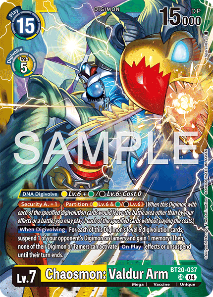 (Pre-order 28/08/2026) Chaosmon: Valdur Arm (BT20-037) Final Crest (LM08)