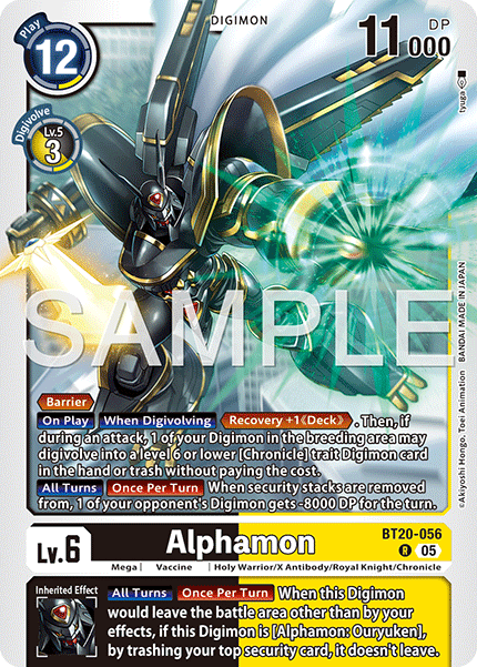 (Pre-order 27/03/2026) Alphamon (BT20-056) Digimon Generation [AD01]