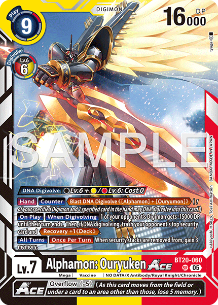 (Pre-order 27/03/2026) Alphamon: Ouryuken ACE (BT20-060) Digimon Generation [AD01]