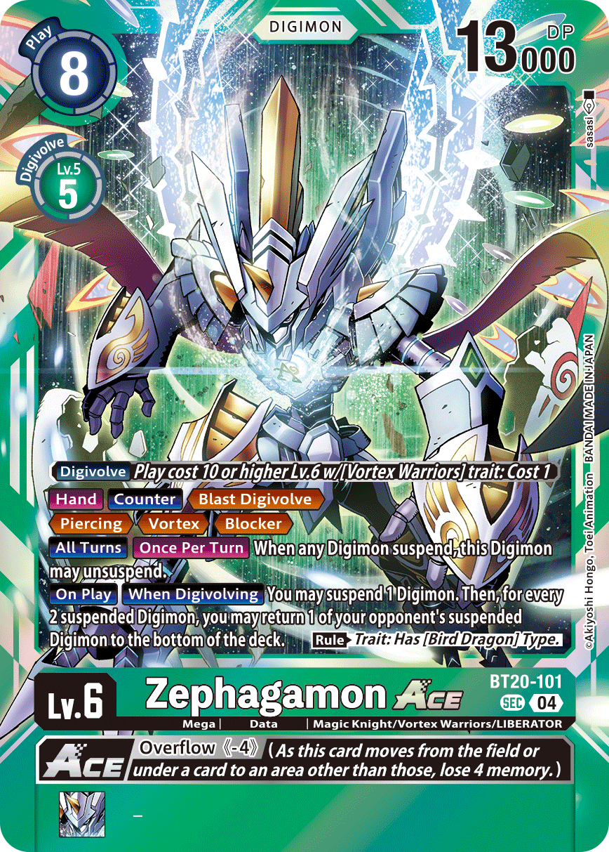 Zephagamon ACE (BT20-101) Secret Rare