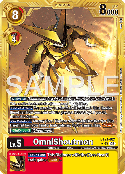 OmniShoutmon (BT21-021) Digimon Generation [AD01] Gold