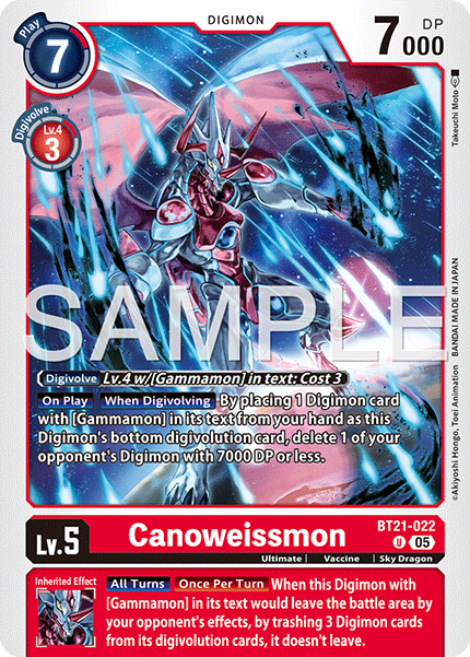 Canoweissmon (BT21-022) Uncommon Digimon Generation [AD01]