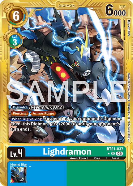 Lighdramon (BT21-037) Digimon Generation [AD01] Gold
