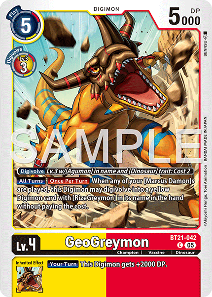 GeoGreymon (BT21-042) Digimon Generation [AD01]