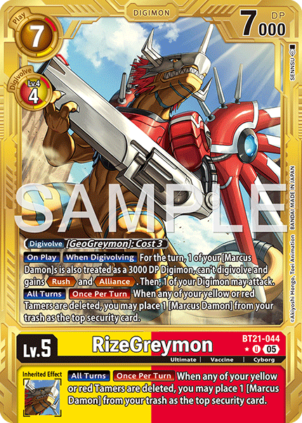 RizeGreymon (BT21-044) Digimon Generation [AD01] Gold