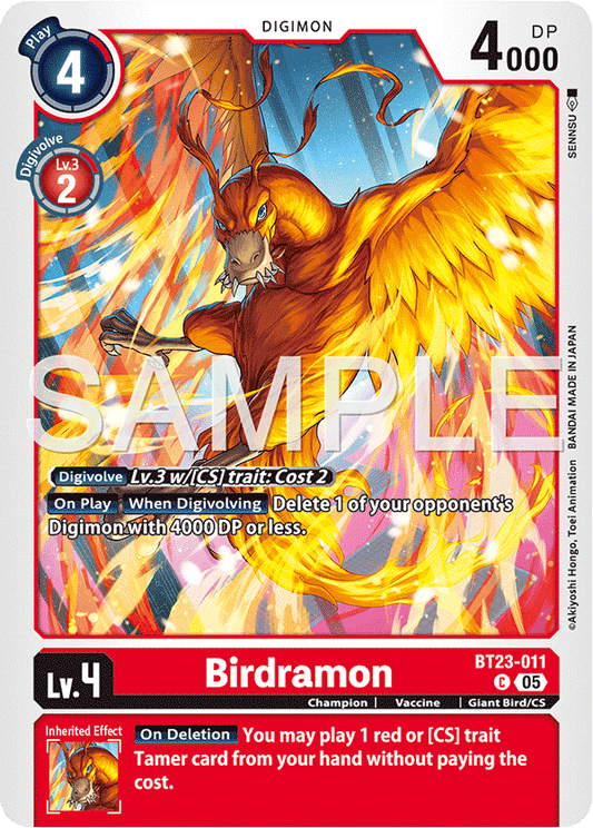 (Pre-order 24/10/2025) Birdramon (BT23-011) Common