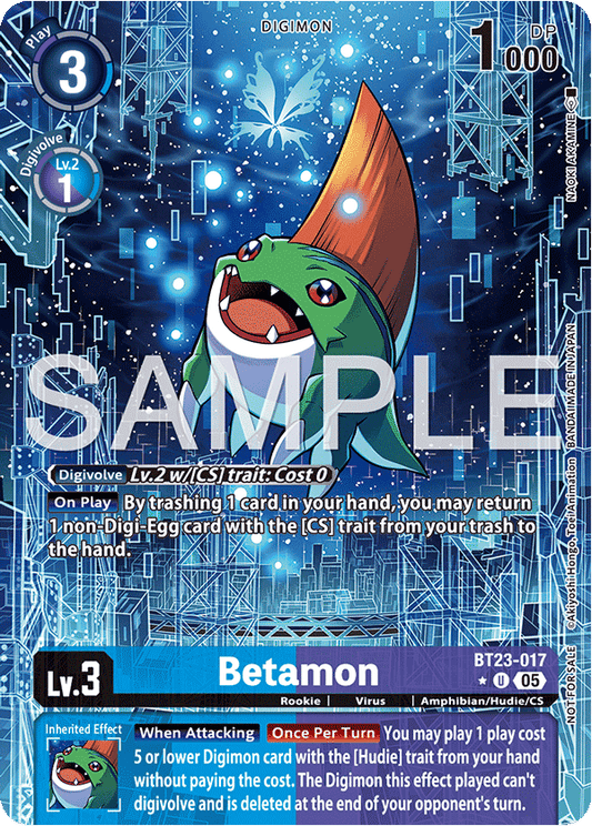 (Pre-order 24/10/2025) Betamon (BT23-017) Box Topper