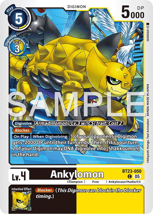 (Pre-order 24/10/2025) Ankylomon (BT23-050) Common