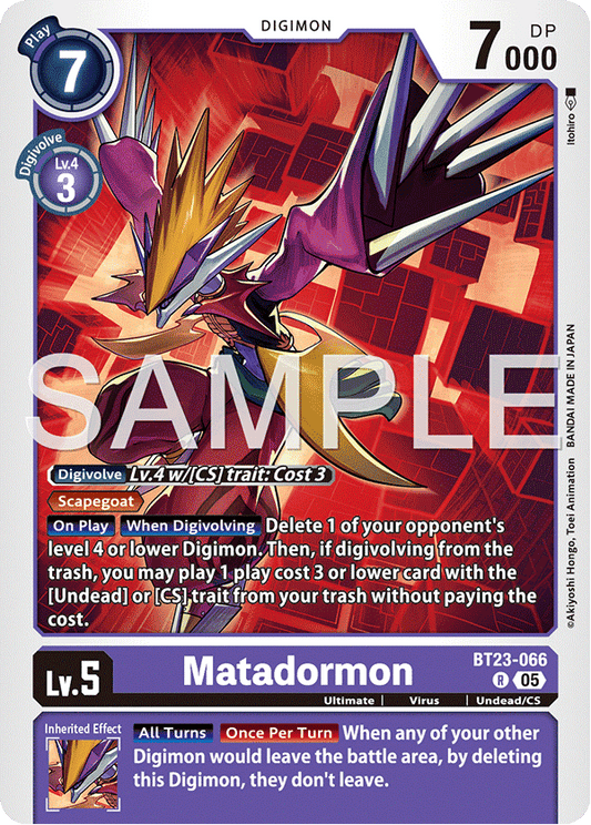 Matadormon (BT23-066) Rare