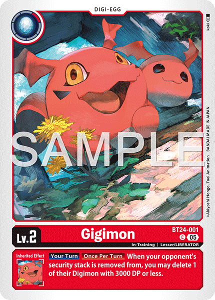 (Pre-order 23/01/2026) Gigimon (BT24-001) Common