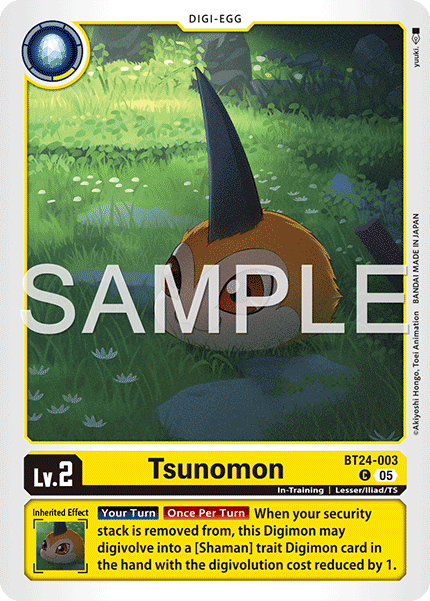 (Pre-order 23/01/2026) Tsunomon (BT24-003) Common