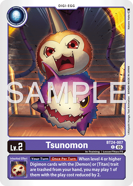(Pre-order 23/01/2026) Tsunomon (BT24-007) Common