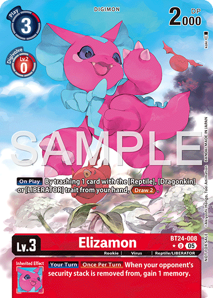 (Pre-order 23/01/2026) Elizamon (BT24-008) Box Topper