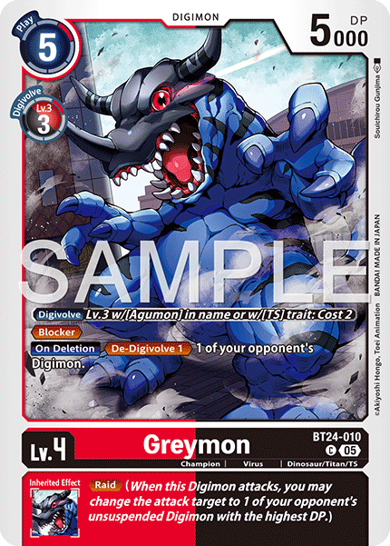 (Pre-order 23/01/2026) Greymon (BT24-010) Common