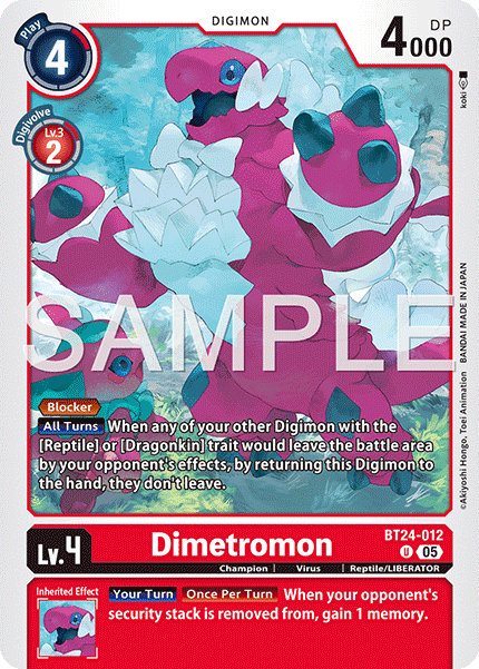(Pre-order 23/01/2026) Dimetromon (BT24-012) Uncommon