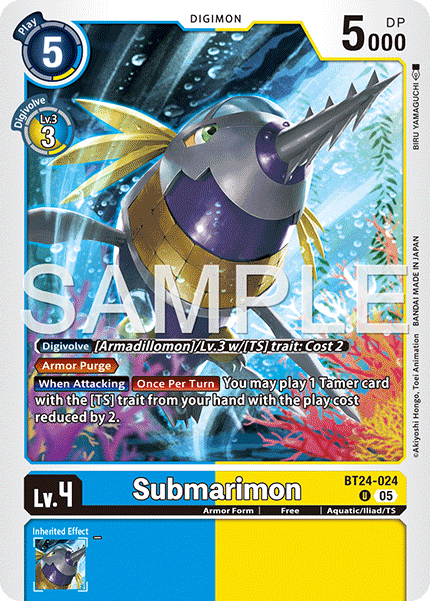 (Pre-order 23/01/2026) Submarimon (BT24-024) Uncommon