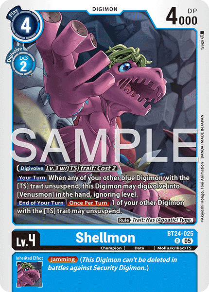 (Pre-order 23/01/2026) Shellmon (BT24-025) Rare
