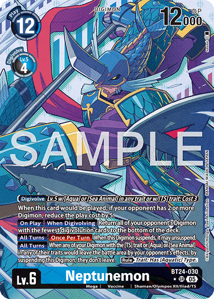 (Pre-order 23/01/2026) Neptunemon (BT24-030) Alternative Art
