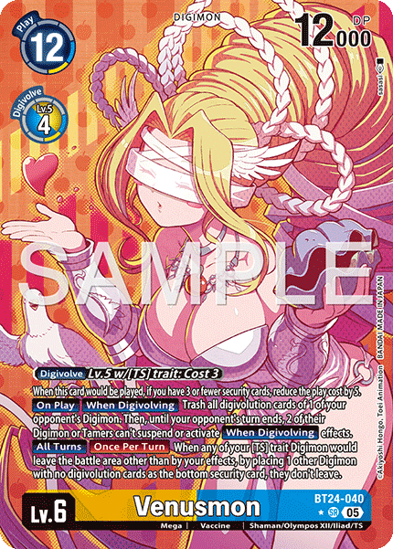 (Pre-order 23/01/2026) Venusmon (BT24-040) Alternative Art