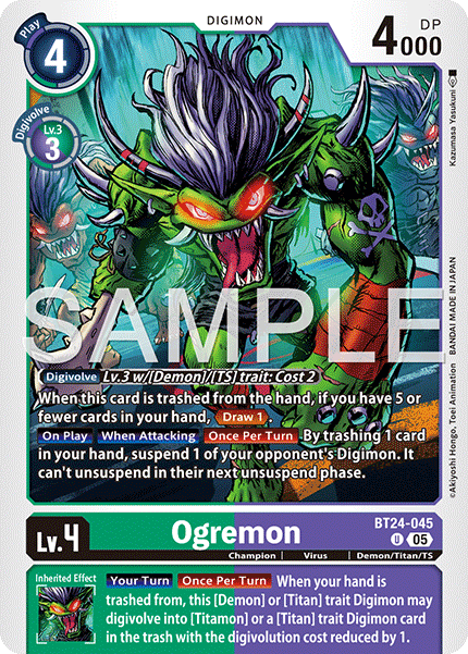 (Pre-order 23/01/2026) Ogremon (BT24-045) Uncommon