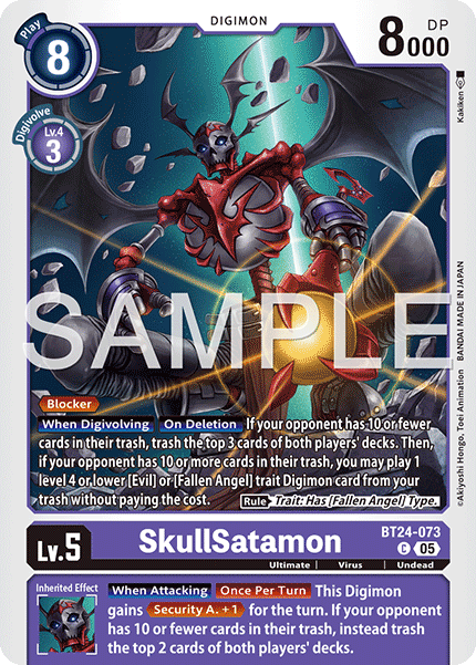 (Pre-order 23/01/2026) SkullSatamon (BT24-073) Common