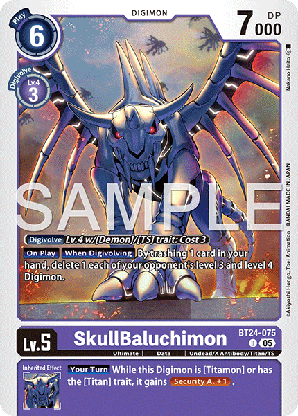 (Pre-order 23/01/2026) SkullBaluchimon (BT24-075) Uncommon