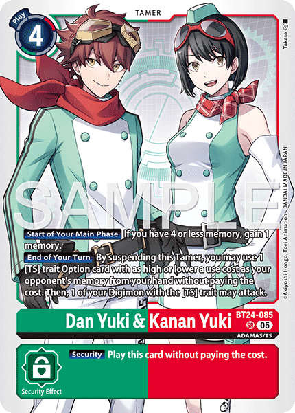 (Pre-order 23/01/2026) Dan Yuki & Kanan Yuki (BT24-085) Super Rare