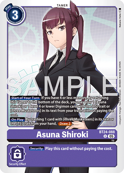 (Pre-order 23/01/2026) Asuna Shiroki (BT24-088) Uncommon