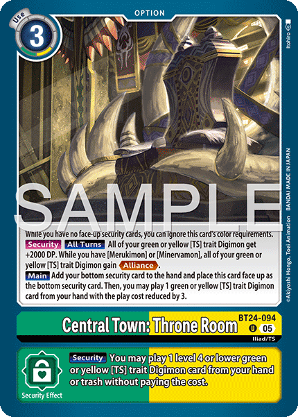 (Pre-order 23/01/2026) Central Town: Throne Room (BT24-094) Uncommon
