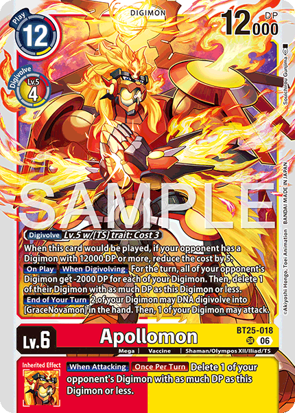 Apollomon (BT25-018) Super Rare