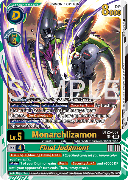 Monarchlizamon/Final Judgment (BT25-057) Ultimate Rare