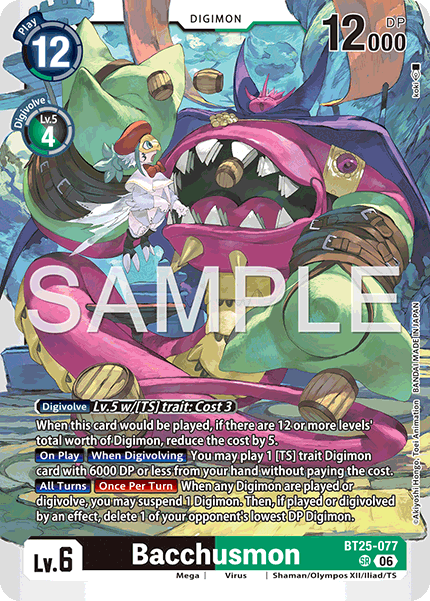 Bacchusmon (BT25-077) Super Rare