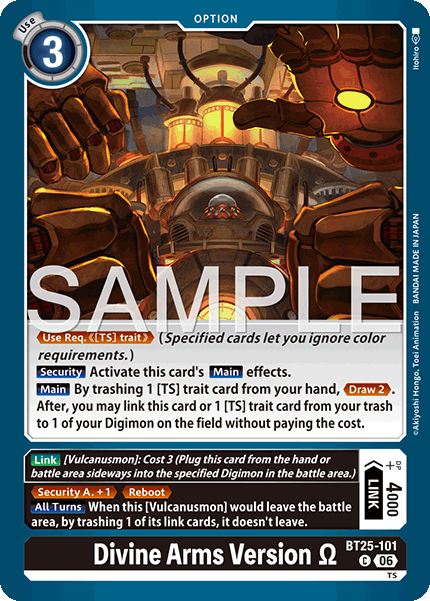 Divine Arms Version Omega (BT25-101) Common