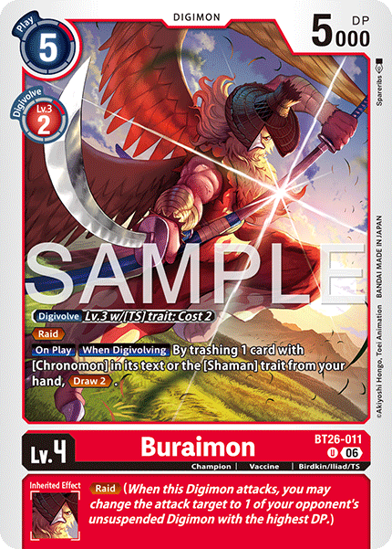 (Pre-order 28/08/2026) Buraimon (BT26-011) Uncommon