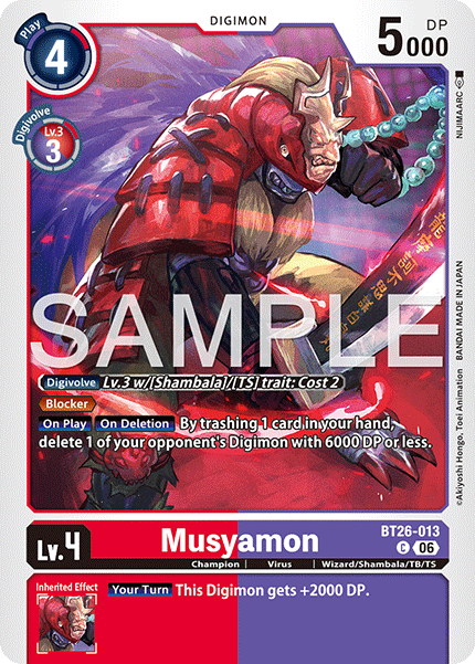 (Pre-order 28/08/2026) Musyamon (BT26-013) Common