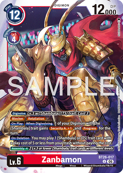 (Pre-order 28/08/2026) Zanbamon (BT26-017) Uncommon