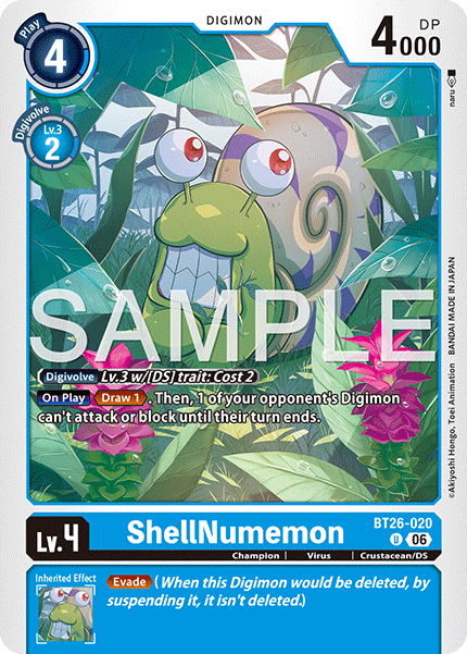 (Pre-order 28/08/2026) ShellNumemon (BT26-020) Uncommon