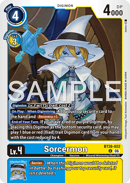 (Pre-order 28/08/2026) Sorcermon (BT26-022) Uncommon